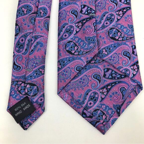 Beau Brummel Soho Hand Made 100% Silk Paisley Neck Tie - Picture 8 of 9